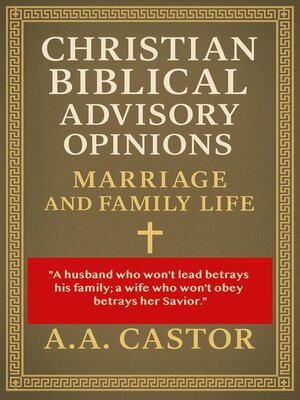cover image of Christian Biblical Advisory Opinions